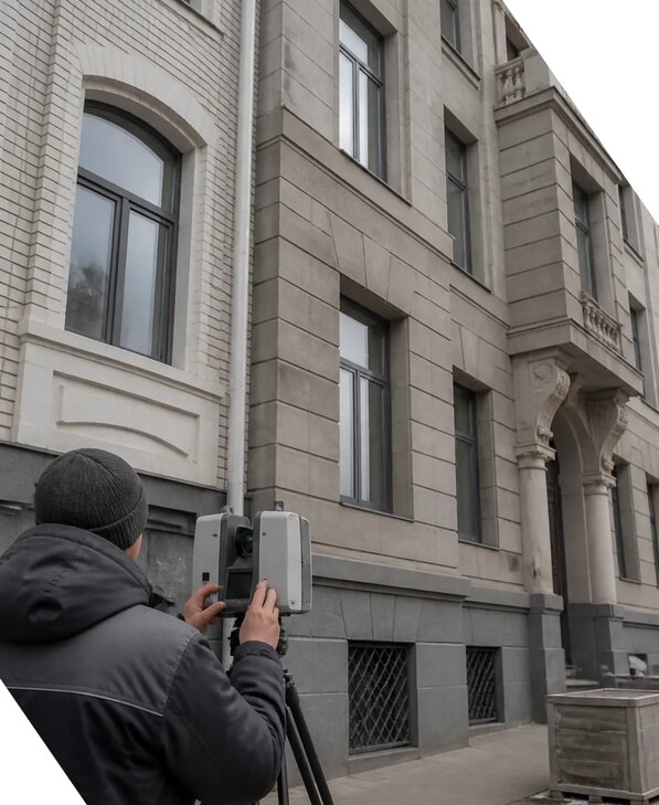Лазерное сканирование фасадов зданий для обследования в Нижнем Тагиле